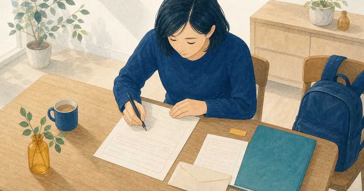 学校のいじめアンケートと別紙を記入して写しを残す保護者